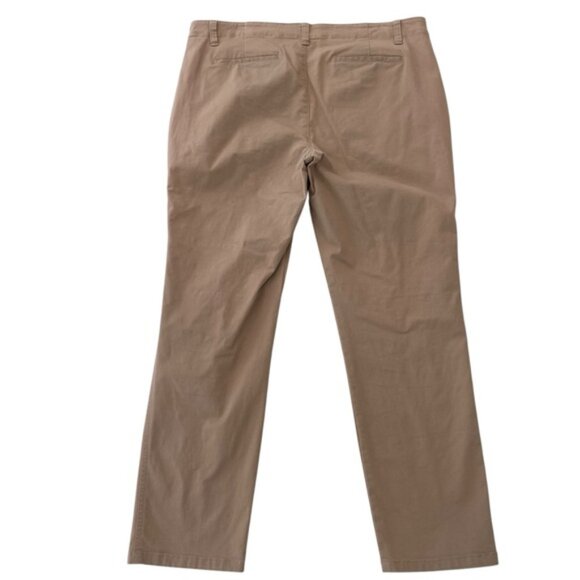 Ralph Lauren tan camel trousers pants flattering stretchy cotton classic size 14 - Picture 2 of 9
